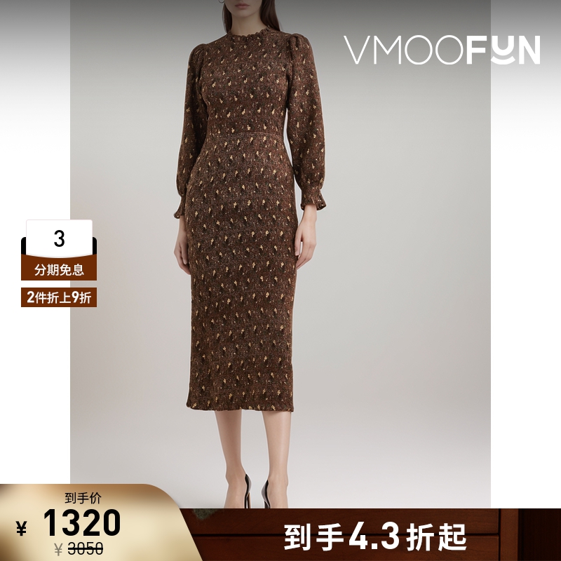 【折扣】ANTIK BATIK 秋冬女花卉印花棉质长袖连衣裙