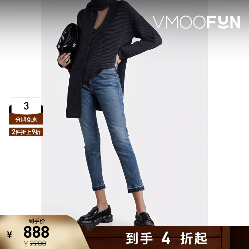 【折扣再降】Rag＆Bone 女仿旧中腰修身九分窄腿裤牛仔裤