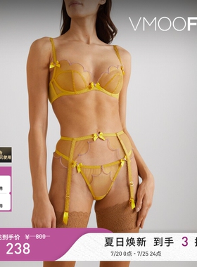 Agent Provocateur 春夏女蝴蝶结缀饰刺绣吊袜腰带