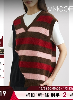 【折扣】The World is Your Oyster 男女同款条纹针织背心