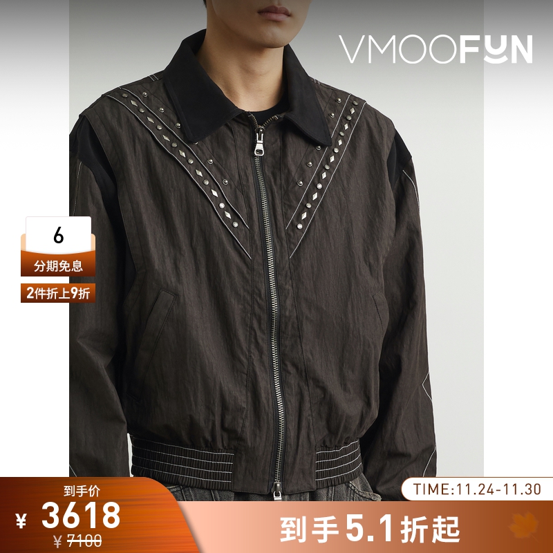 【折扣】Andersson Bell 秋冬男带缀饰明线细节棉质混纺夹克外套