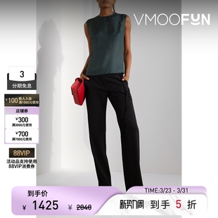 St.Agni春夏女士摩登高领真丝薄纱背心