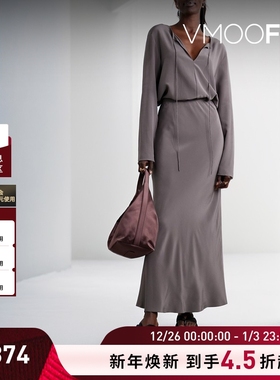 【折扣】Matteau 女士真丝斜纹布超长半身裙