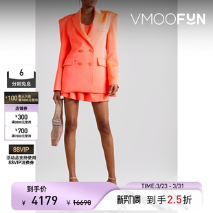 季 秋冬女双排扣缎面绉纱西装 末折扣 Perry 外套 Alex