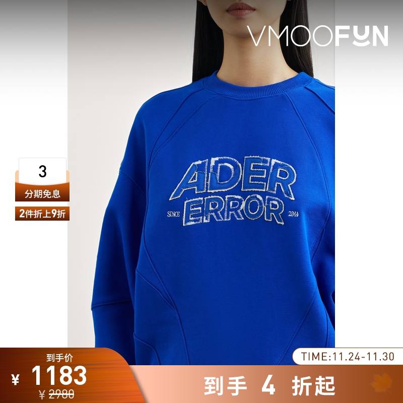 【折扣】Ader Error 早春女贴花棉质平纹布卫衣