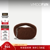 女羊毛皮配银色金属链条链手提包 FAR 折扣