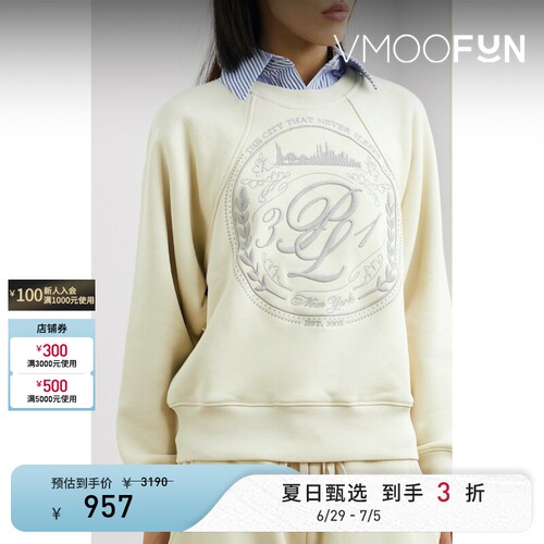 3.1 Phillip Lim 秋冬女刺绣条纹棉质卫衣