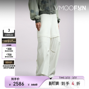 休闲裤 Juun.J 裤 女褶皱棉质阔腿工装 夏季