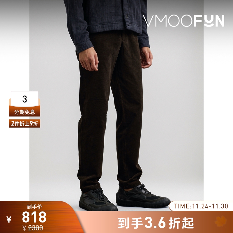 【折扣】Oliver Spencer 男士直筒棉质灯芯绒休闲裤