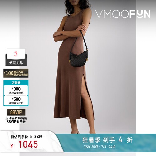 Citizens of Humanity 春夏女弹力露肩中长连衣裙