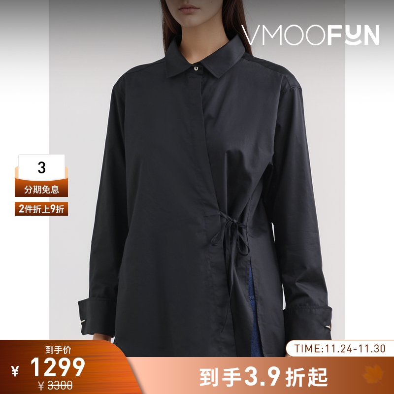 【折扣】Marques' Almeida 秋冬女系带细节棉质府绸衬衫