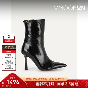 【折扣】MANU Atelier秋冬女士厘米漆皮高跟踝靴