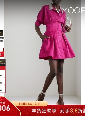 【折扣】Rebecca Vallance女士轻熟波纹绸迷你礼服裙连衣裙