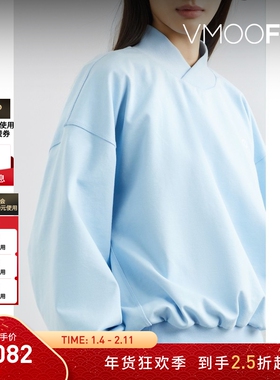 【折扣】SAMUEL Gui YANG 秋冬女士刺绣褶饰平纹布卫衣