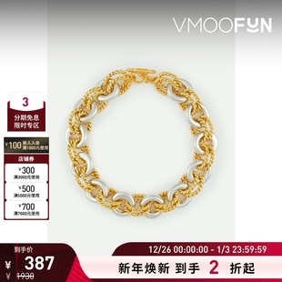 LANE JAY KENNETH 女吸睛华丽粗链镀金项链 新年礼物