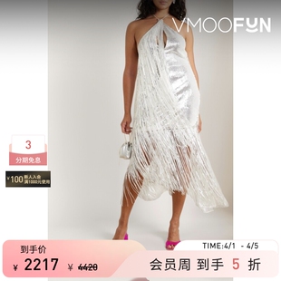 ROTATE Christensen春夏女士流苏亮片绉纱连衣裙 Birger
