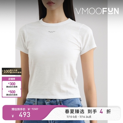 Rag＆Bone 夏季女印花棉质平纹布T恤