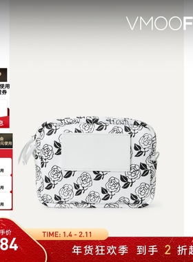 【折扣】TOGA 女花卉印花缎面黑色手拿包