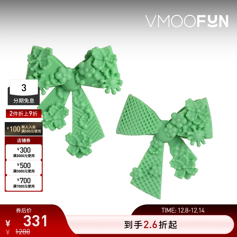 【折扣】[SHUSHUTONG联名款]YVMIN/尤目女蝴蝶结耳环