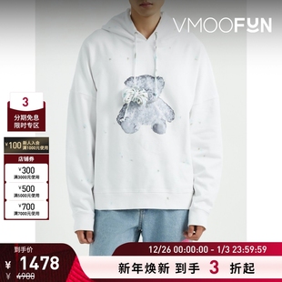 折扣 早春男女同款 经典 we11done 白色棉质印花卫衣 款