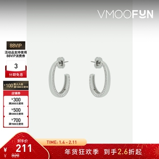 【新年礼物】CZ by Kenneth Jay Lane 女士方晶锆石镀铑耳环