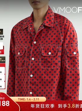 【折扣】BEAMS PLUS秋冬男士宽松印花软壳面料衬衫式外套