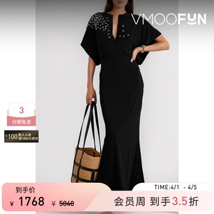 Norma 春夏女钉饰弹力平纹布礼服 Kamali