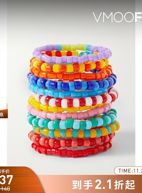 【折扣再降】Roxanne Assoulin 女士Patchwork 串珠戒指套装