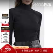 Juun.J 折扣 秋冬女挖剪针织高领上衣打底衫