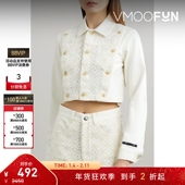 折扣 Your The World Oyster 秋冬女刺绣夹克外套JD