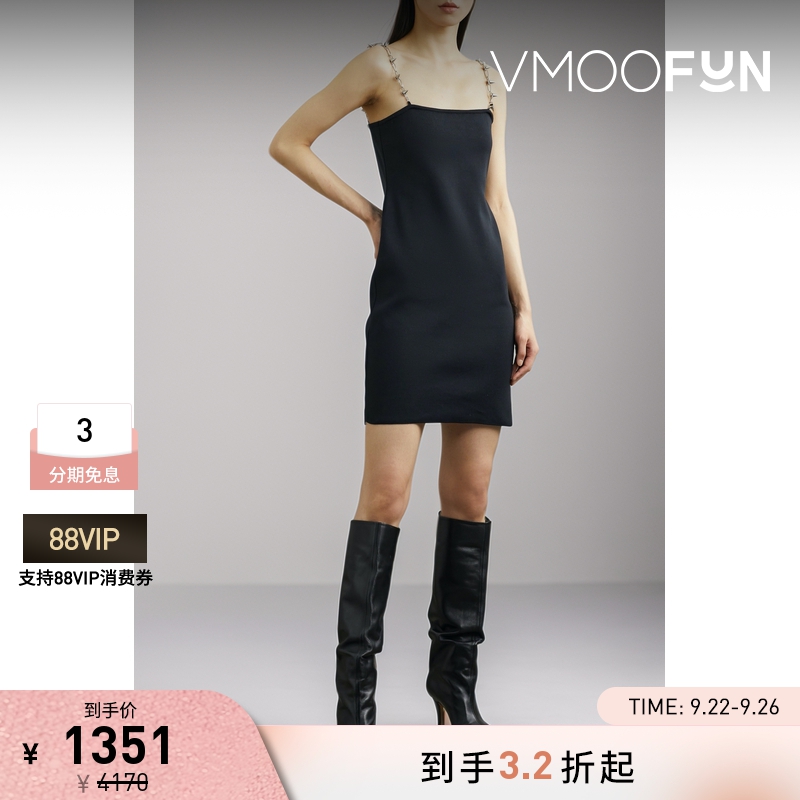 【折扣】1017 ALYX 9SM 女带缀饰针织小黑裙连衣裙