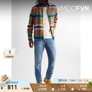 FRAME 男復古久穿彈力直筒仿藍色牛仔褲 折扣