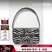 【新年礼物】[经典款]STAUD 女皮革串珠缎面单肩包腋下包