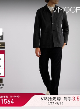 【618狂欢】Officine Generale 男秋冬黑色休闲衬衫式夹克外套