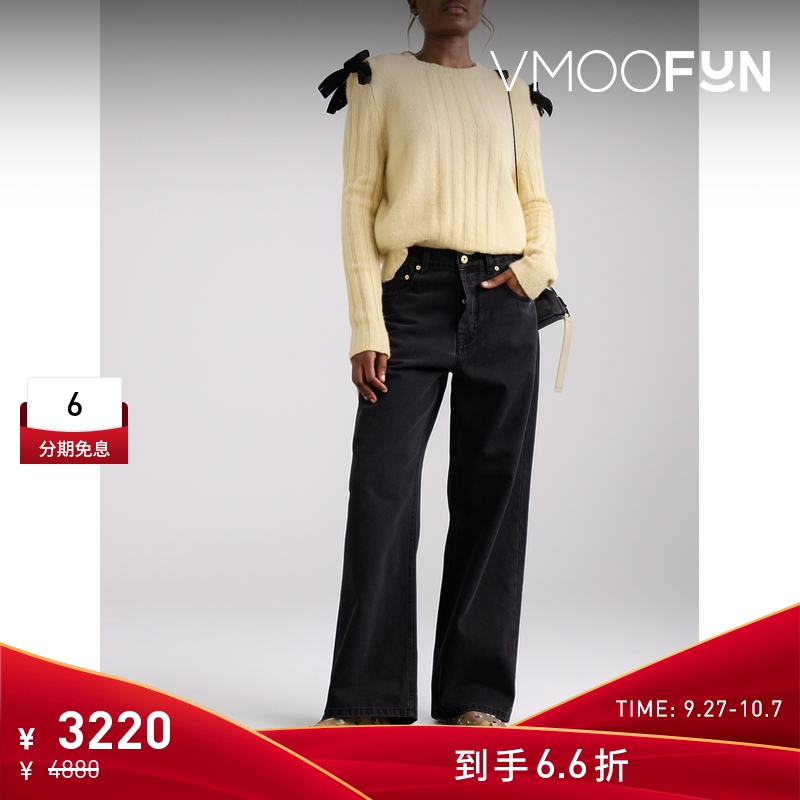 【折扣】Molly Goddard 秋冬女挖剪罗缎边饰毛衣