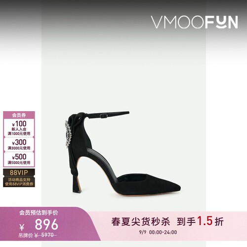 【秒杀】Alexandre Birman 春夏女带缀饰绒面革高跟鞋凉鞋