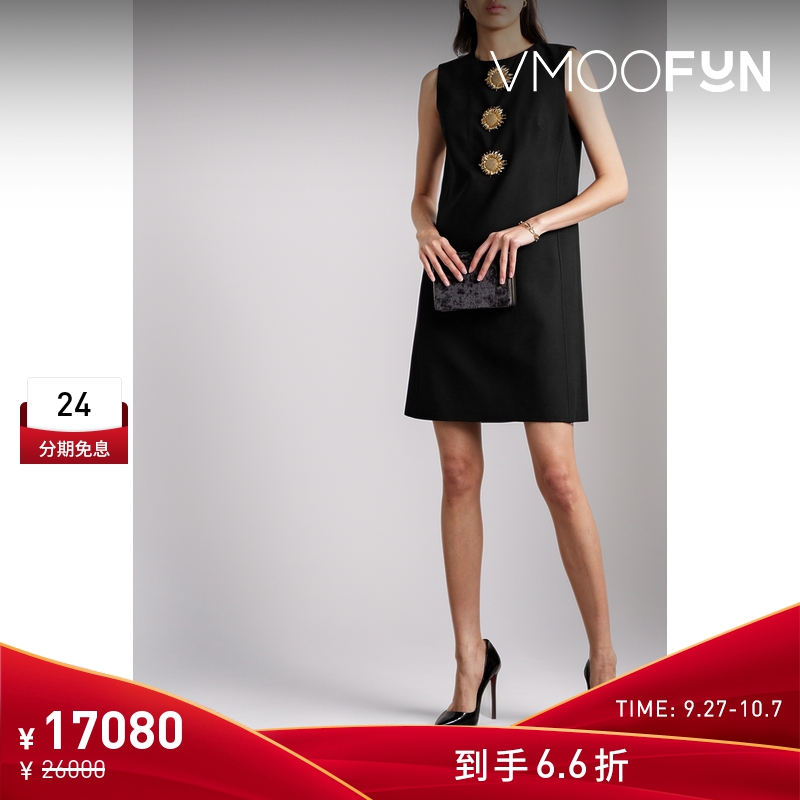 【折扣】OSCAR DE LA RENTA女士带缀饰羊毛混纺迷你连衣裙