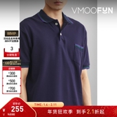 短袖 双色边饰棉质珠地布Polo衫 折扣 Howlin