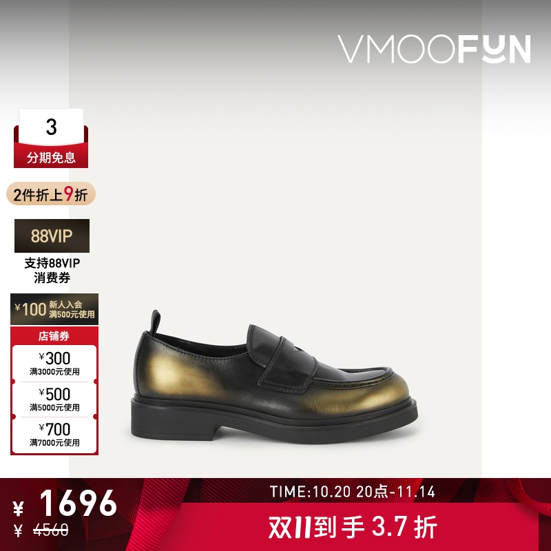 【折扣】Officine Creative 秋冬女金属感皮革乐福鞋