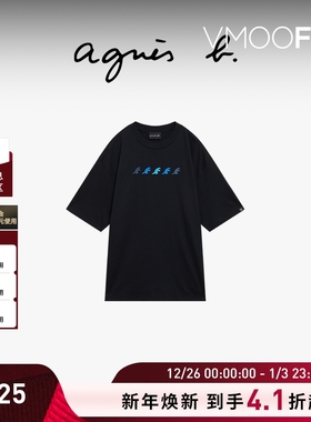 【折扣】agnes b男装SPORT b. Dino刺绣短袖T恤圆领美式百搭