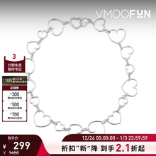 【新年礼物】NUMBERING 早秋女银色心形链环项链