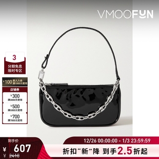 FAR 女链条缀饰漆皮迷你手提包 折扣再降