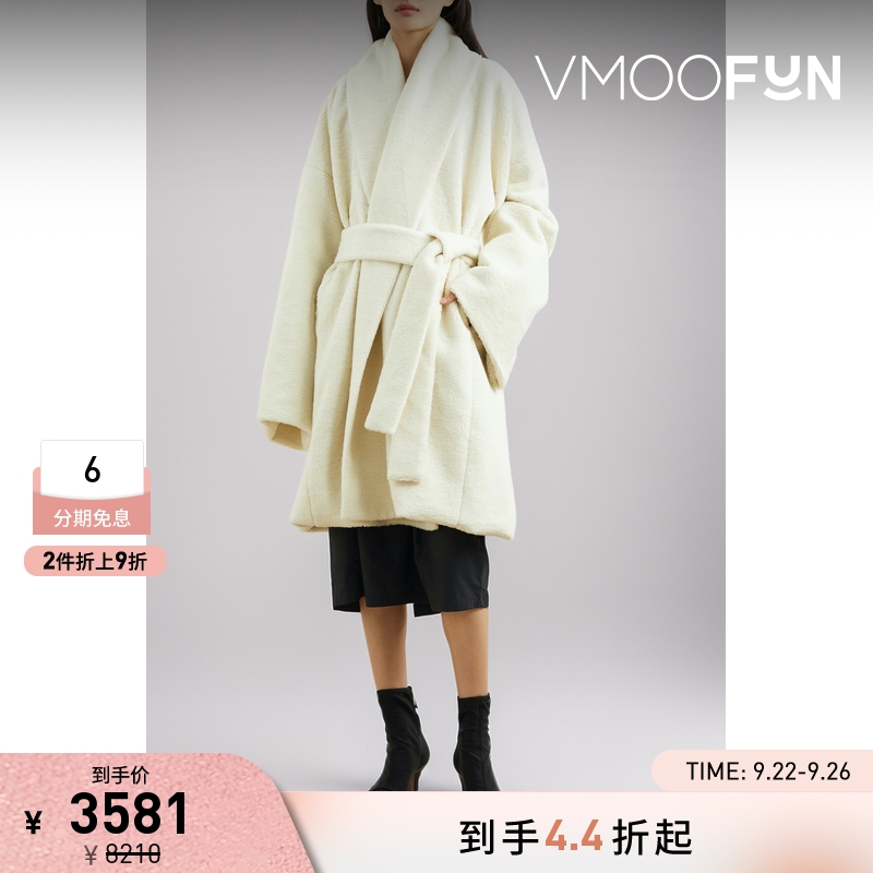 【折扣】SAMUEL GUI YANG 秋季女白色人造皮毛外套