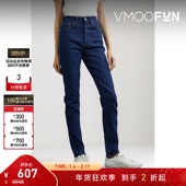 折扣 脚拉链式 Done 女士裤 设计高腰直筒修身 牛仔裤