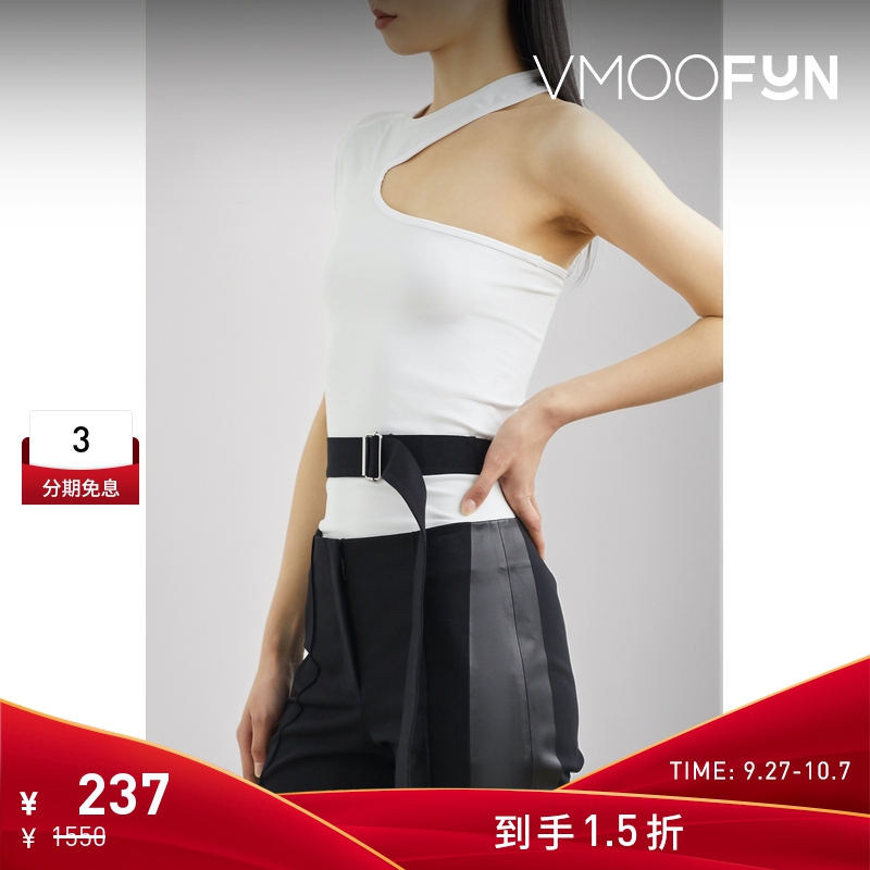 【会员专享】Helmut Lang 女挖剪单肩弹力平纹布上衣