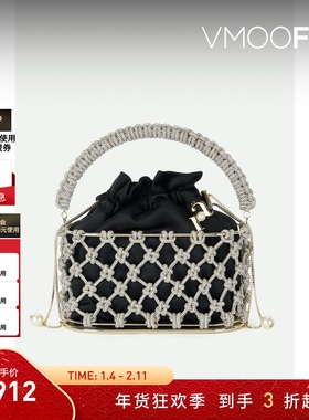 【折扣】Rosantica 夏季女带缀饰金色手提包