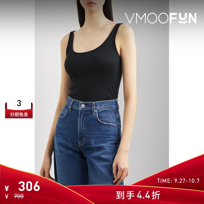【折扣】[经典款]VINCE 早春女棉质混纺弹力坦克背心