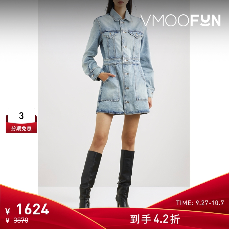 【折扣】Re Done早春女牛仔迷你连衣裙