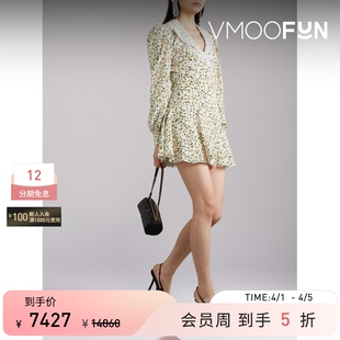 Rich春夏女士蕾丝真丝迷你碎花度假连衣裙 Alessandra