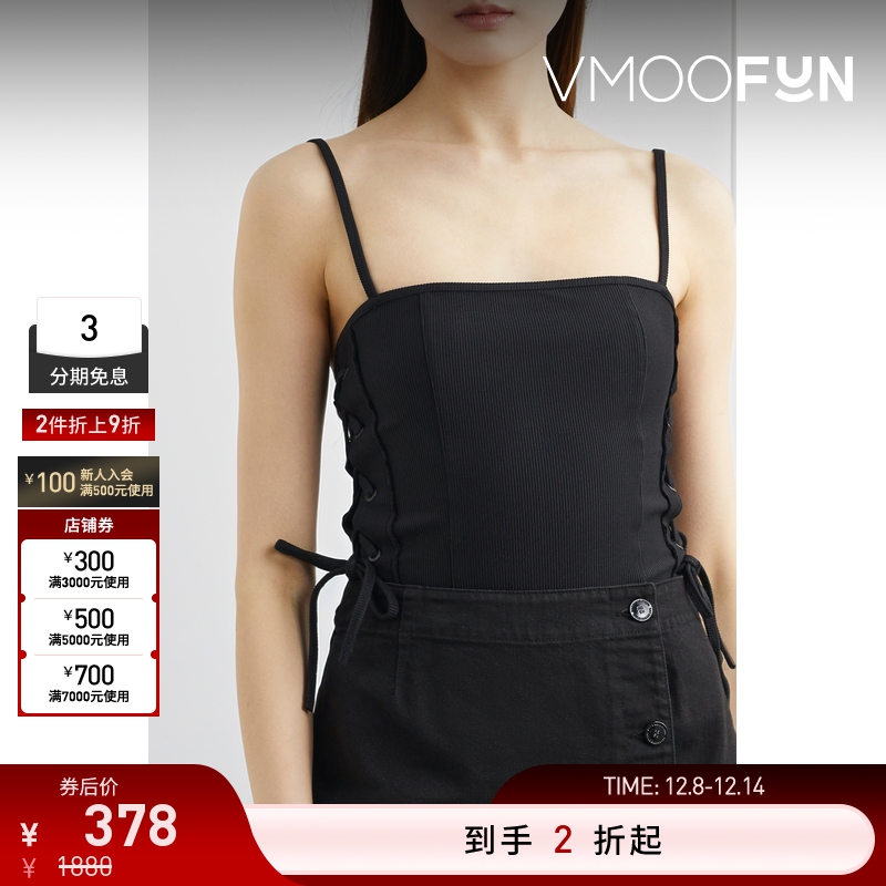 【折扣再降】rta女士系带黑色细节弹力平纹布修身款连体衣